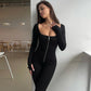 💖Slim Fit Long Sleeve Zip Jumpsuit