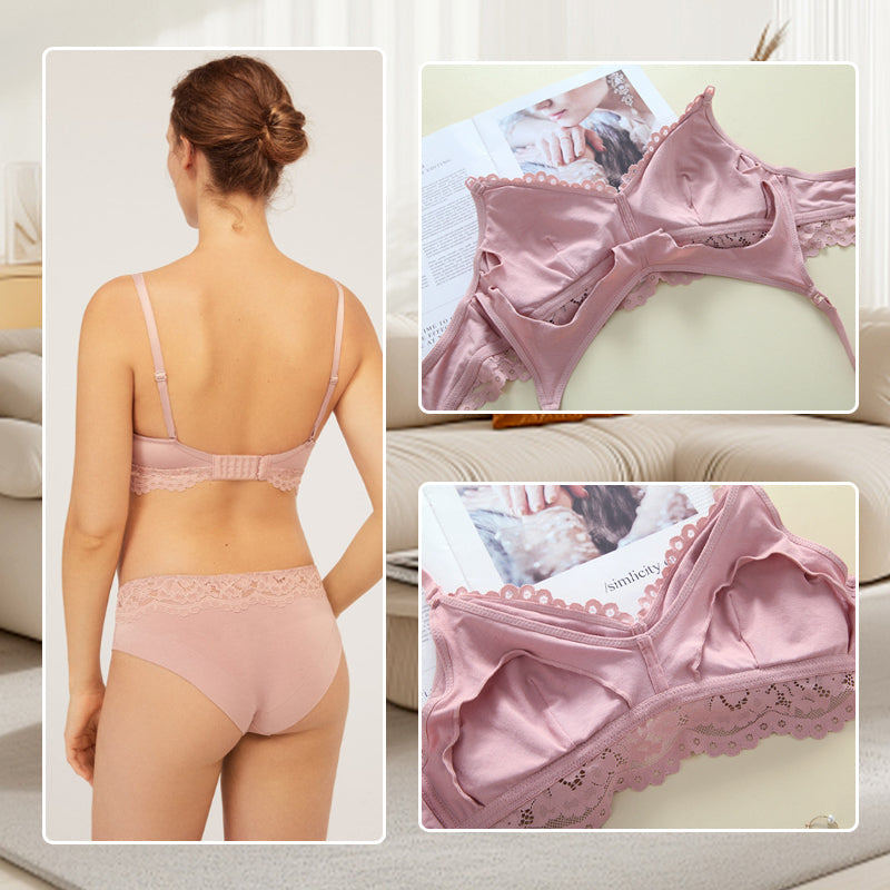 Lace Wire-Free Maternity Nursing Bra