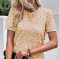 🌸Spring Specials🌸 Women's Stylish Loose Round Neck Sequin T-Shirt