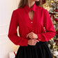 🎉2025 Hot Sale🥼Women's Polka Dot Long Sleeve Button-Down Shirt