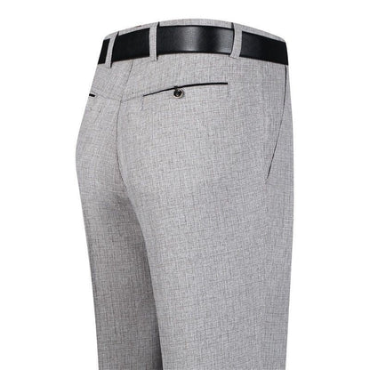 Middle-aged And Elderly Silk Linen Casual Suit Pants