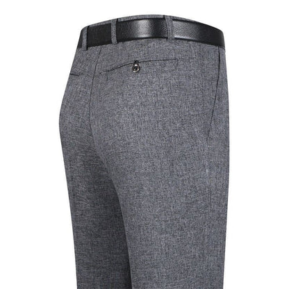 Middle-aged And Elderly Silk Linen Casual Suit Pants