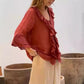 🎉What should I wear tomorrow?🛍️Women's Ruffle Collar Blouse with Bell Sleeves