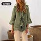 🎉What should I wear tomorrow?🛍️Women's Ruffle Collar Blouse with Bell Sleeves