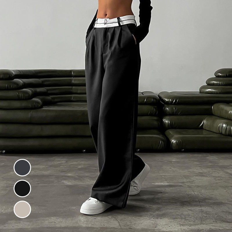 Women's High-Waisted Wide-Leg Trousers