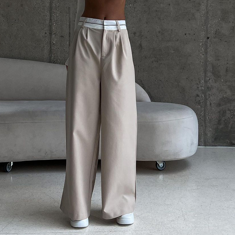 Women's High-Waisted Wide-Leg Trousers