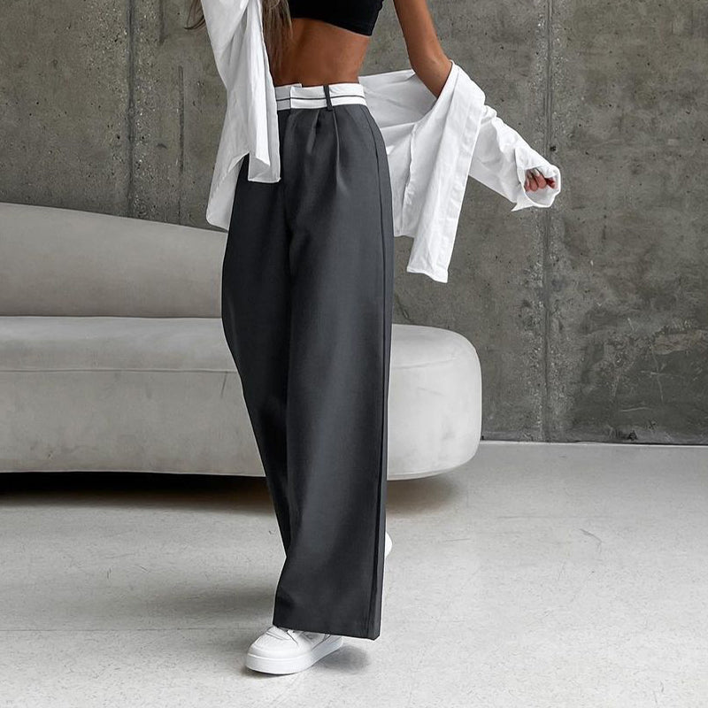 Women's High-Waisted Wide-Leg Trousers