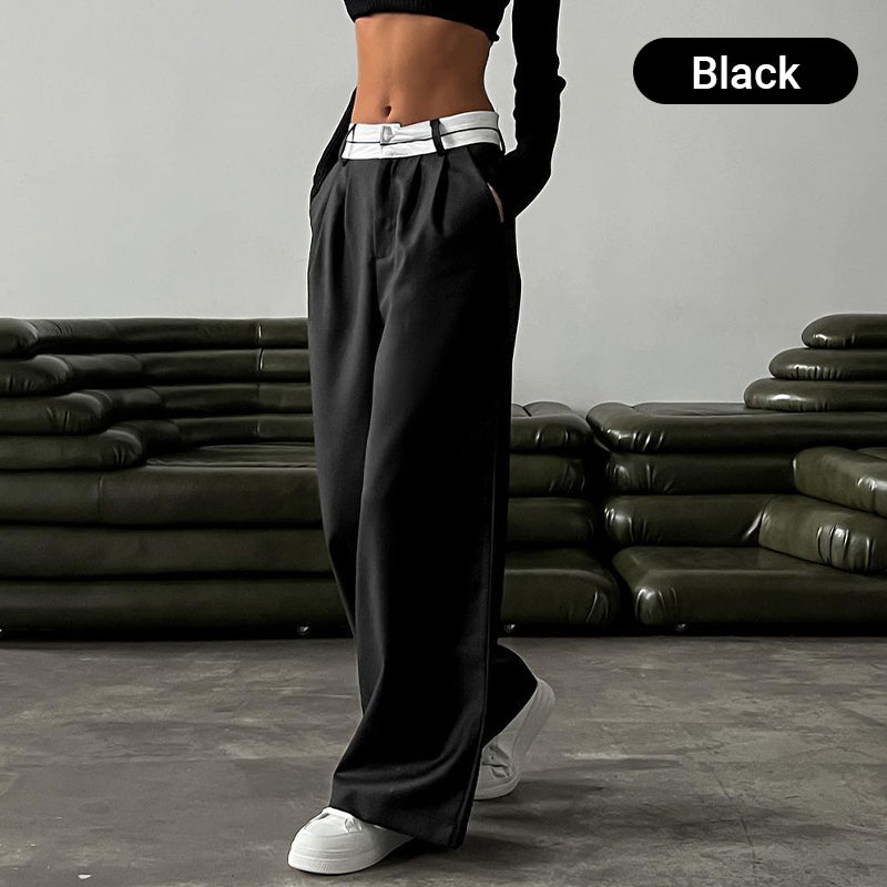 Women's High-Waisted Wide-Leg Trousers