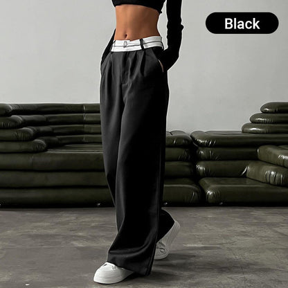 Women's High-Waisted Wide-Leg Trousers