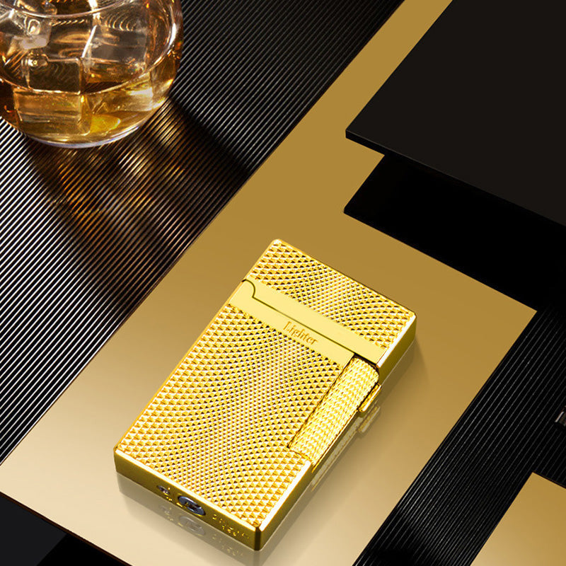 Fashionable, windproof lighter with double flame