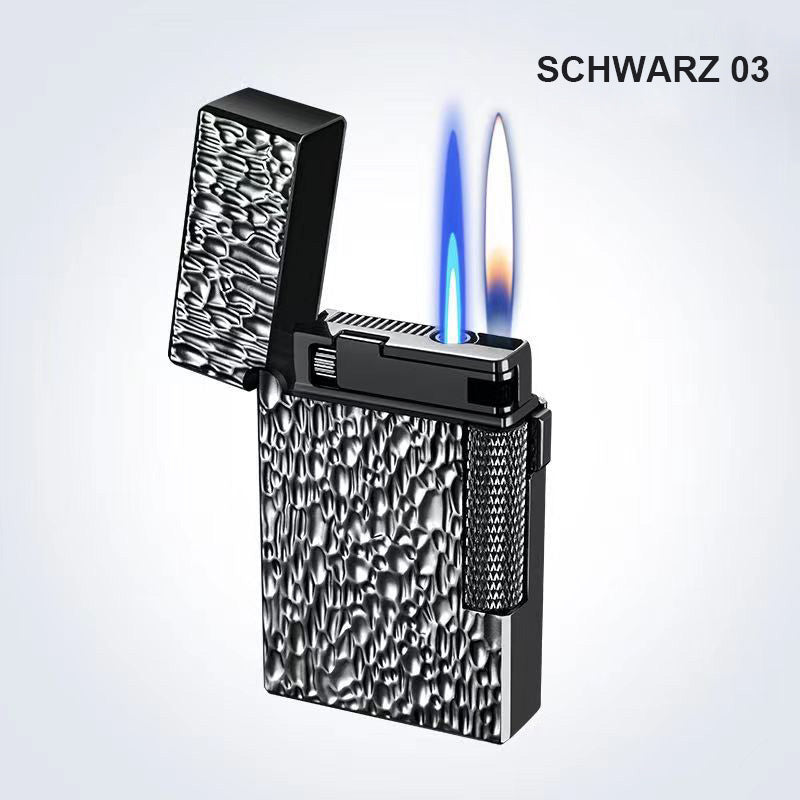 Fashionable, windproof lighter with double flame