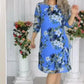 🔥Limited time Sale 49%💝Women's Floral Print Knee-Length Dress