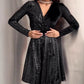 Women's Elegant Sequin Wrap Dress