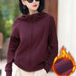 Women’s Casual Zip-Up Solid Color Hooded Sweatshirt