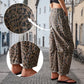 Casual Loose Leopard Print Pants with Pockets