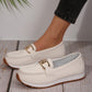 Women's Casual Metallic Buckle Slip-On Shoes
