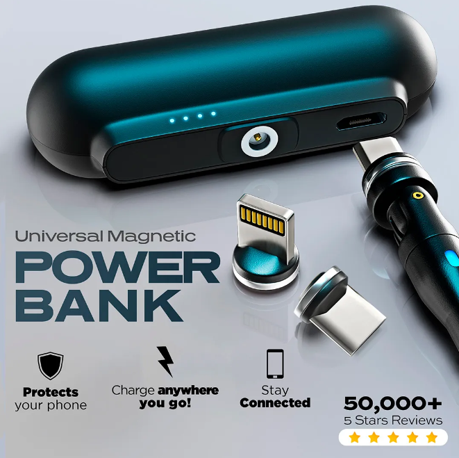 ⚡3-IN-1 | Universal Magnetic Power Bank