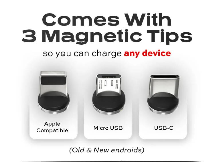 ⚡3-IN-1 | Universal Magnetic Power Bank