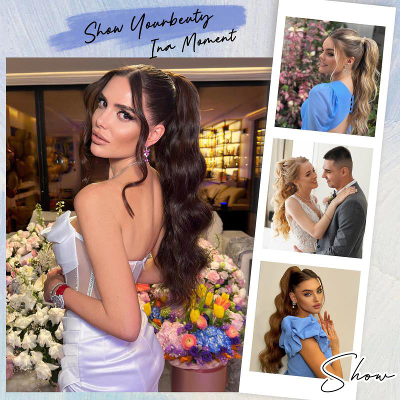 💜Limited time promotion 40%OFF💜Clip-on Wavy Ponytail Extension