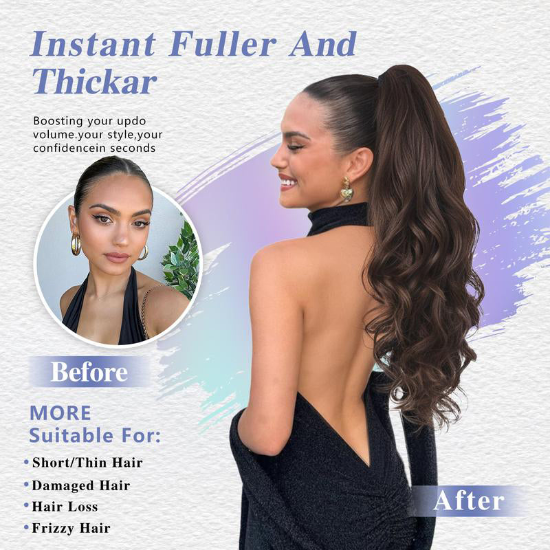 💜Limited time promotion 40%OFF💜Clip-on Wavy Ponytail Extension