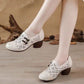 Women's Fashion Round Toe Chunky Heel Shoes