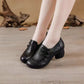 Women's Fashion Round Toe Chunky Heel Shoes