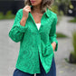 Women's Solid Color Cut-Out Long Sleeve Shirt