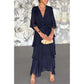 💃Elegant V-Neck Wrap Waist Tie Layered Dress