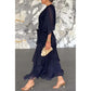 💃Elegant V-Neck Wrap Waist Tie Layered Dress