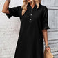 Women's Elegant Shirt Dress with Ruffle Sleeves