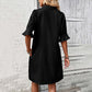 Women's Elegant Shirt Dress with Ruffle Sleeves
