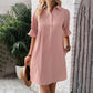 Women's Elegant Shirt Dress with Ruffle Sleeves