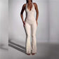 Solid Color Low Cut Stretchy Tight Sleeveless Jumpsuit