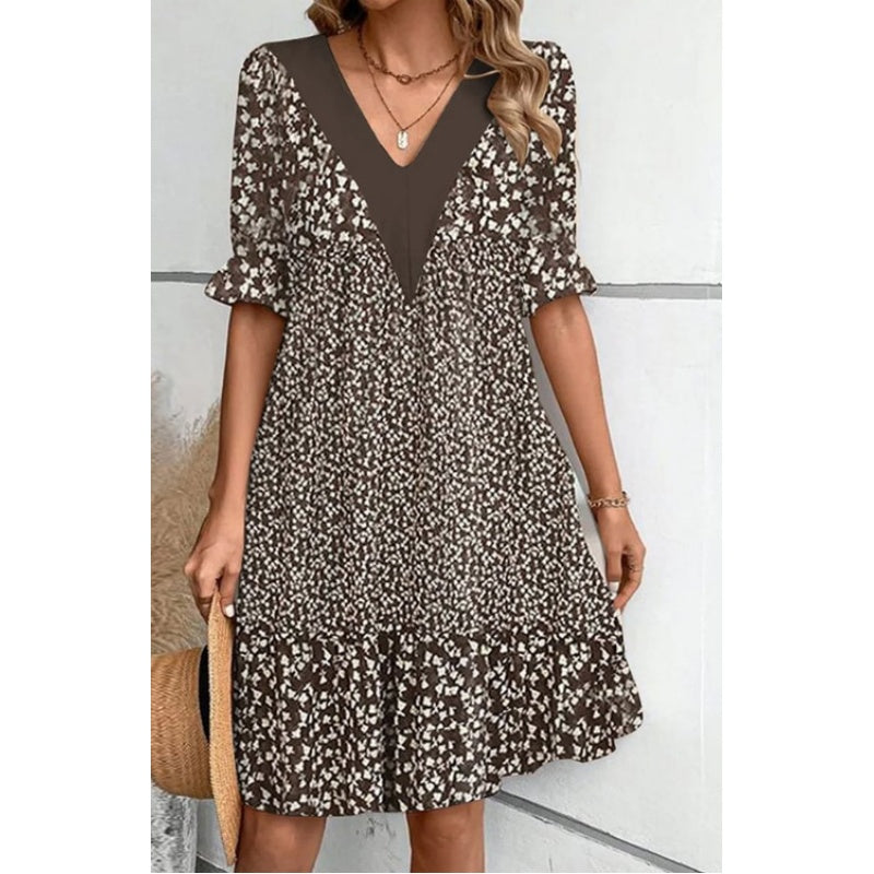 💕Women’s V-Neck Flowy Mini Dress