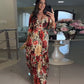 🌹HOT SALE 50% OFF🌹Women's V-Neck Floral Printed Pleated Dress