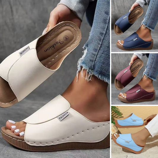 🔥Women's Casual Wedge Slide Sandals