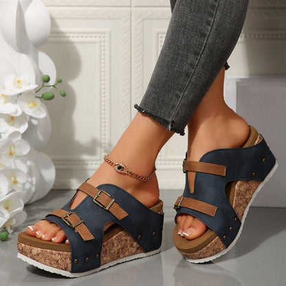 🔥LAST DAY PROMOTION - 50%OFF🔥Cutout Platform Wedge Sandals