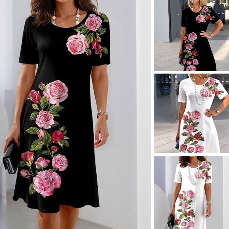 🌹Rose Bloom Short Sleeve Dress