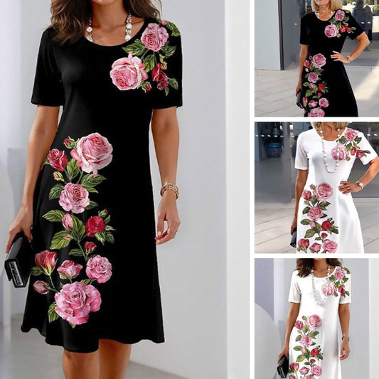 🌹Rose Bloom Short Sleeve Dress