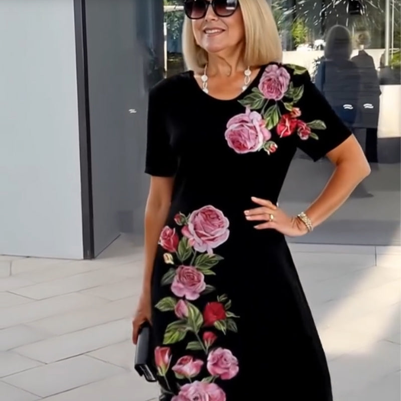 🌹Rose Bloom Short Sleeve Dress