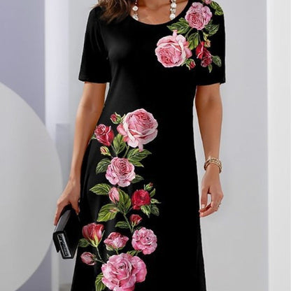 🌹Rose Bloom Short Sleeve Dress