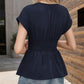🔥2026 Summer New 🩷Women’s Elegant Wrap-Around V-Neck Plain Ruffle Top