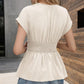 🔥2026 Summer New 🩷Women’s Elegant Wrap-Around V-Neck Plain Ruffle Top
