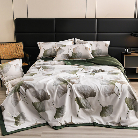 ✨2025 New Upgrades✨Washable, cooling, breathable bed sheet with floral pattern, 4-piece set