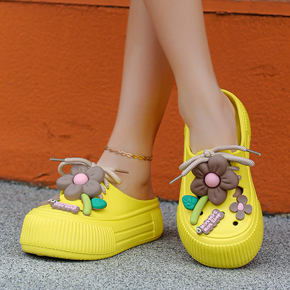 💖50% OFF🌈Women’s Breathable Slippers with Flower Decoration🌴