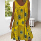 ⏰Women Summer O-Neck Sleeveless Print Dress