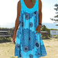 ⏰Women Summer O-Neck Sleeveless Print Dress