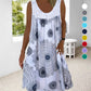 ⏰Women Summer O-Neck Sleeveless Print Dress