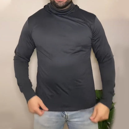 Men's Lightweight Quick-Dry UV Protection Hoodie – Built-in Face Cover, 4-Way Stretch & Sweat-Wicking