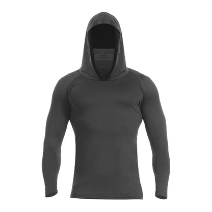 Men's Lightweight Quick-Dry UV Protection Hoodie – Built-in Face Cover, 4-Way Stretch & Sweat-Wicking